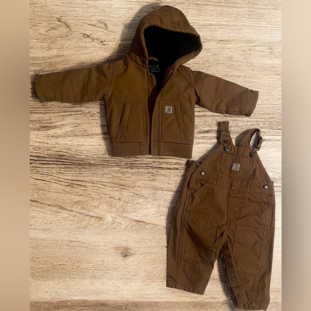 Carhartt Toddler Boys 6 Months Quilted
Insulated Jacket Overall Set